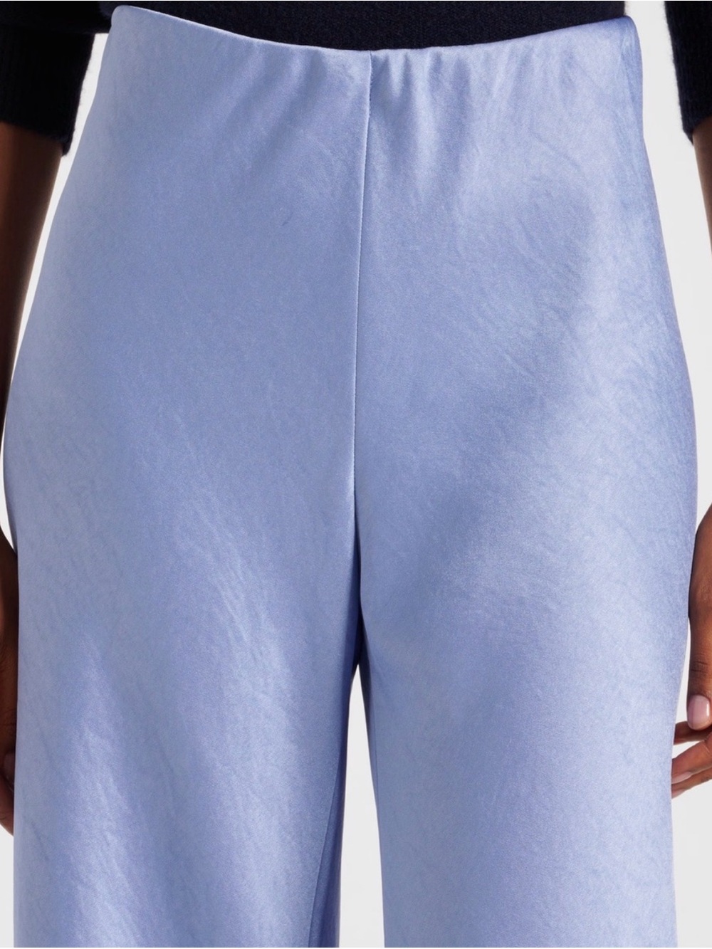 Vince High-Rise Fluid Satin Bias Pant in Iris - Picture 4 of 7